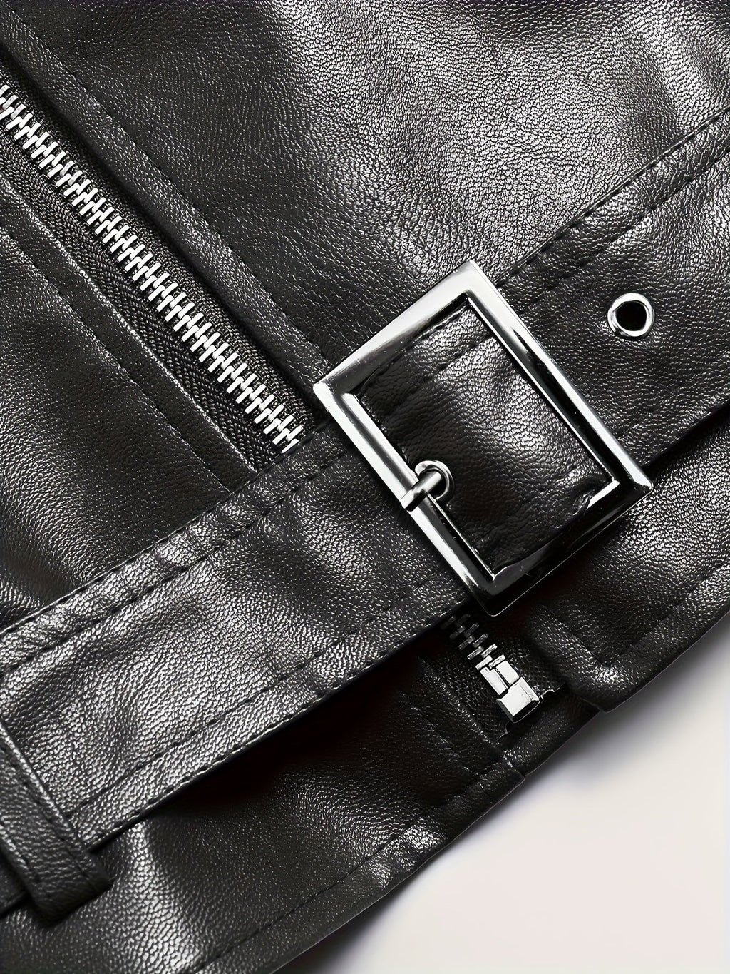 Men Jacket | Asymmetric Zip Biker with Belted Waist Fit