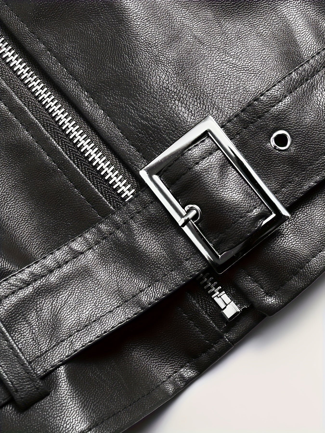Men Jacket | Asymmetric Zip Biker with Belted Waist Fit