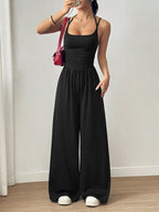 Women Jumpsuit | Wide Leg Fit with Ruched Waist Detail