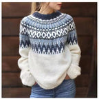 Women Sweater | Round Neck Long Sleeve Knitted Design