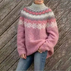 Women Sweater | Round Neck Long Sleeve Knitted Design