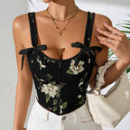 Women Corset Top | Sweetheart Neckline with Tie Straps