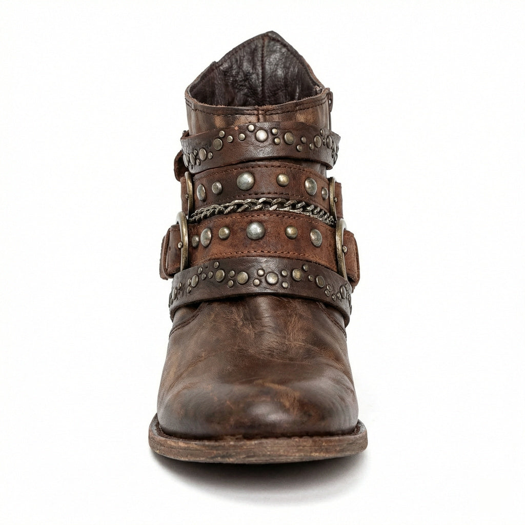 Women Boots | Multi-Strap Buckle with Side Zip Closure