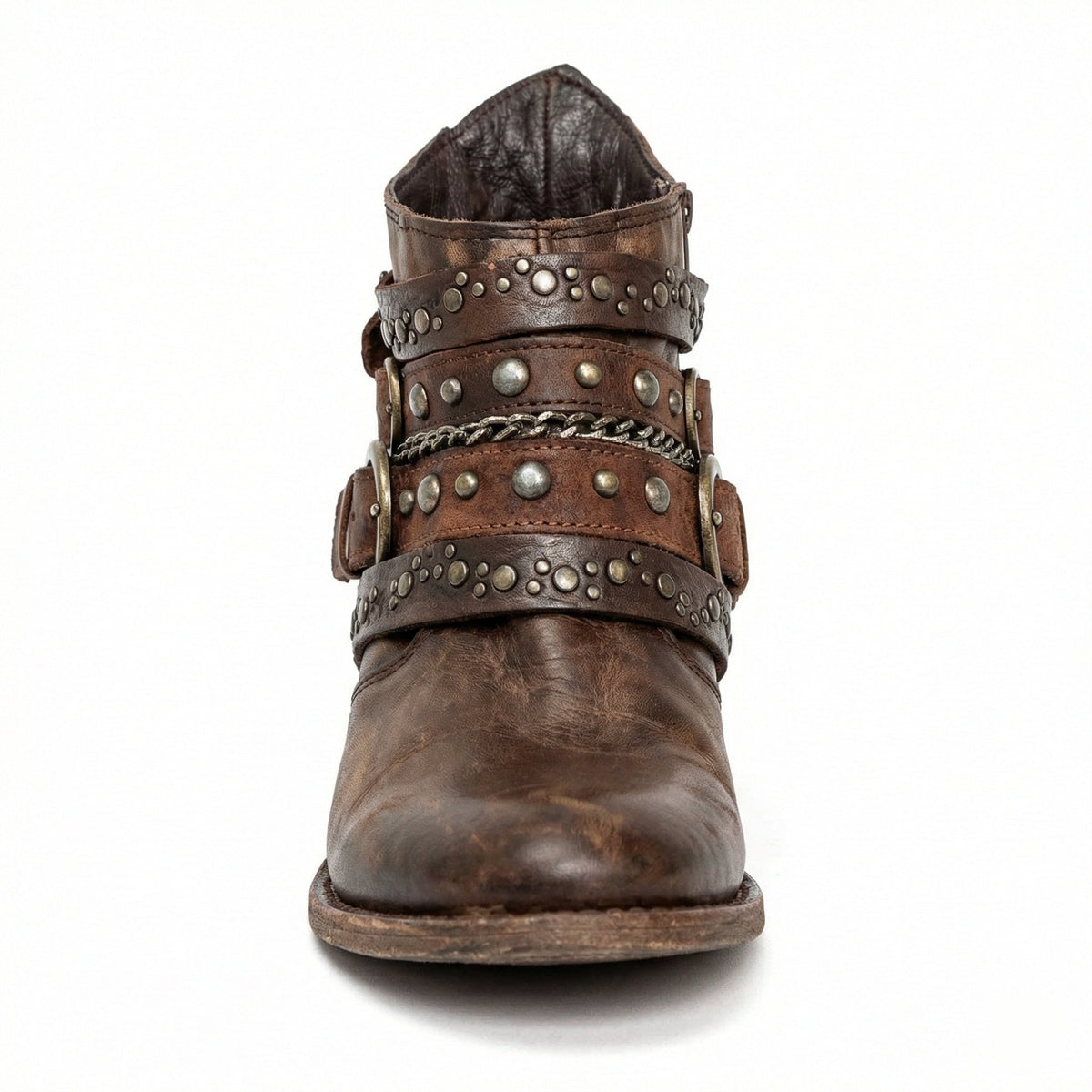 Women Boots | Multi-Strap Buckle with Side Zip Closure
