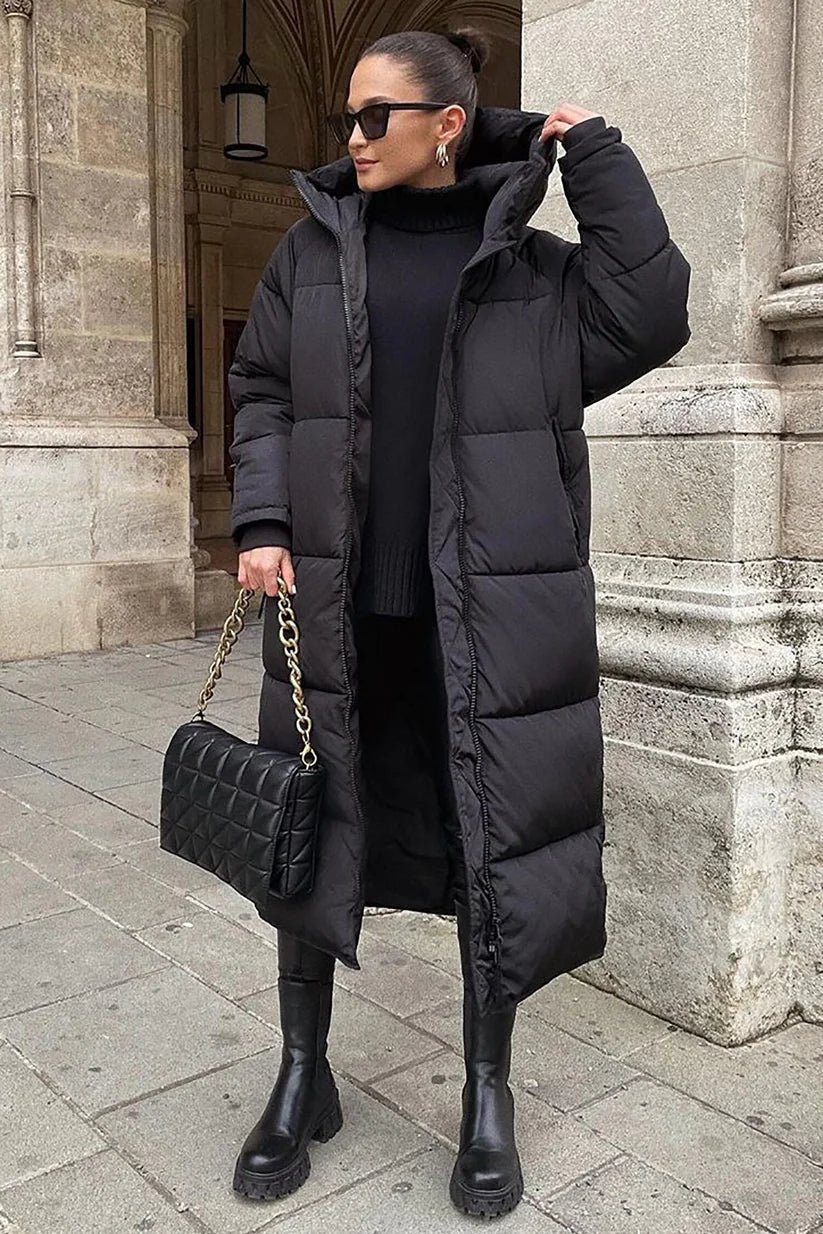 Women Coat | Quilted Fitted Cut with Extended Length