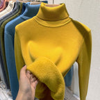 Women Sweater | High Collar Pullover with Internal Lining