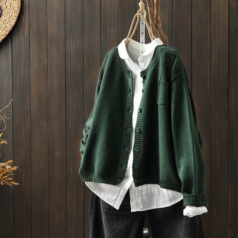 Women Cardigan | Oversized Fit with Full-Length Button Front
