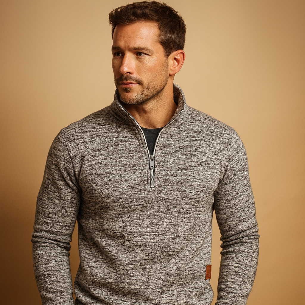 Men Sweater | Universal Fit with Front Zip Closure
