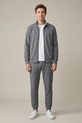 Men Set | Stand Collar Zip Jacket and Jogger Two-Piece