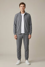 Men Set | Stand Collar Zip Jacket and Jogger Two-Piece