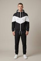 Men Set | Hooded Track Jacket and Jogger with Contrast Panels