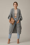 Women Cardigan | Open-Front Long Sleeve Relaxed Fit