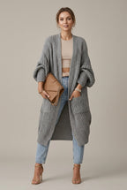 Women Cardigan | Open-Front Long Sleeve Relaxed Fit
