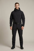 Men Set | Hooded Softshell Jacket and Trousers with Zip Pockets