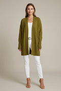 Women Cardigan | Relaxed Fit with Open Front Shawl Collar