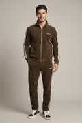 Men's Set | Half-Zip Jacket and Jogger Pants with Stripe Trim