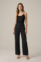 Women Trousers | High-Waist Wide-Leg Fit with Five Pockets