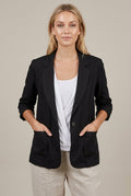 Women Blazer | Relaxed Fit with Notch Lapel and Button
