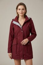 Women Jacket | Hooded Full-Zip with Drawstring Waist