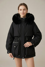 Women Parka | Quilted Shell with Faux Fur-Trimmed Hood