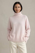 Women Sweater | Oversized Turtleneck with Ribbed Cuffs and Hem