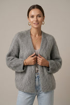 Women Cardigan | Relaxed Fit Plush Alpaca Fibre Knit