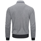 Men Jacket | Quilted Panels with Stand Collar and Zip Front