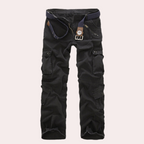 Men Trousers | Multiple Patch Pockets with Belt Loop Waistband