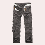 Men Trousers | Multiple Patch Pockets with Belt Loop Waistband