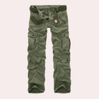 Men Trousers | Multiple Patch Pockets with Belt Loop Waistband