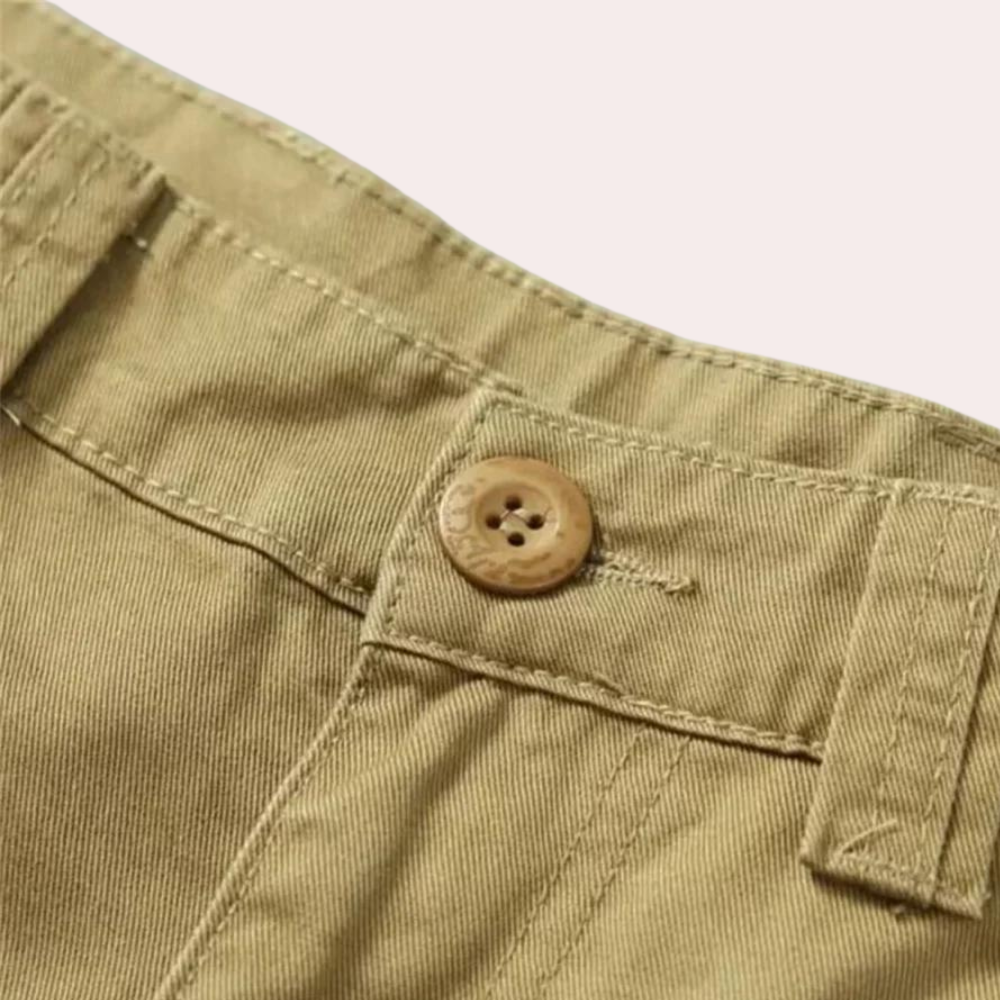 Men Trousers | Multiple Patch Pockets with Belt Loop Waistband