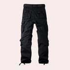 Men Trousers | Multiple Patch Pockets with Belt Loop Waistband