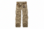 Men Trousers | Multiple Patch Pockets with Belt Loop Waistband
