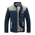 Men Jacket | Stand Collar with Snap and Zip Front Closure