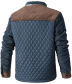 Men Jacket | Stand Collar with Snap and Zip Front Closure