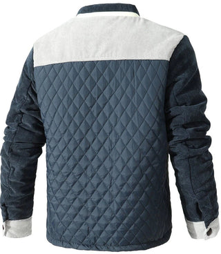 Men Jacket | Stand Collar with Snap and Zip Front Closure