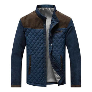 Men Jacket | Stand Collar with Snap and Zip Front Closure