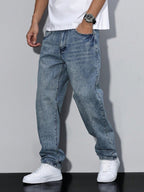 Men Jeans | Relaxed Fit with Straight Leg and Belt Loops