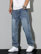 Men Jeans | Relaxed Fit with Straight Leg and Belt Loops