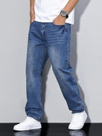 Men Jeans | Relaxed Fit with Straight Leg and Belt Loops