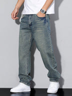 Men Jeans | Relaxed Fit with Straight Leg and Belt Loops