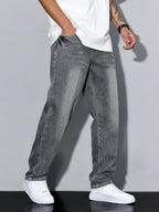 Men Jeans | Relaxed Fit with Straight Leg and Belt Loops