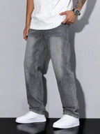 Men Jeans | Relaxed Fit with Straight Leg and Belt Loops