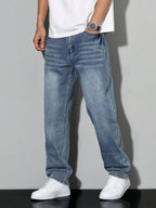 Men Jeans | Relaxed Fit with Straight Leg and Belt Loops