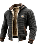 Men Jacket | Quilted Front Zip with Stand Collar Fit