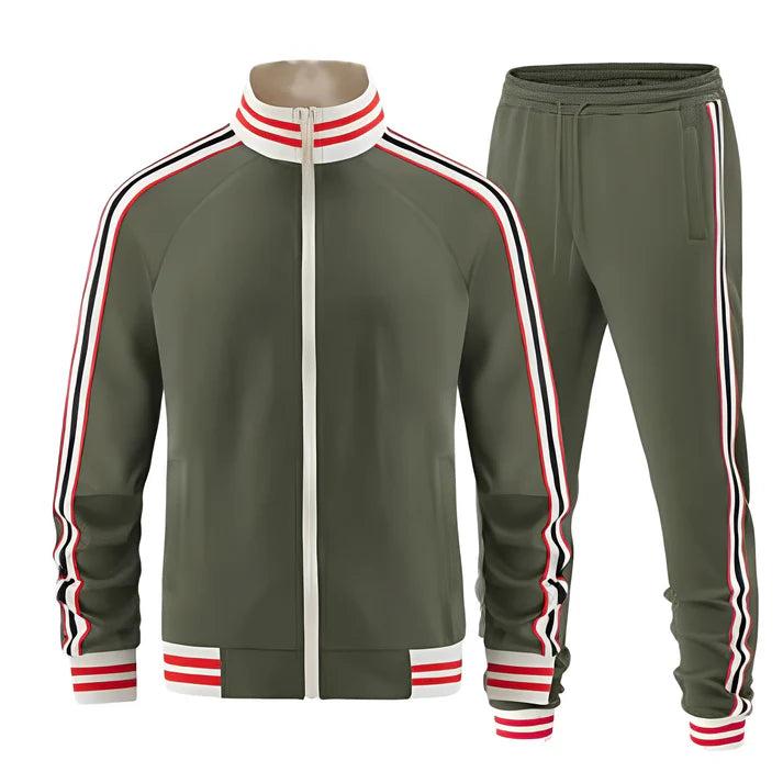 Men's Set | Zip Jacket and Striped Tracksuit Trousers