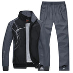 Men Suit Set | Zip Jacket and Straight-Leg Trouser Combo