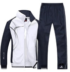 Men Suit Set | Zip Jacket and Straight-Leg Trouser Combo
