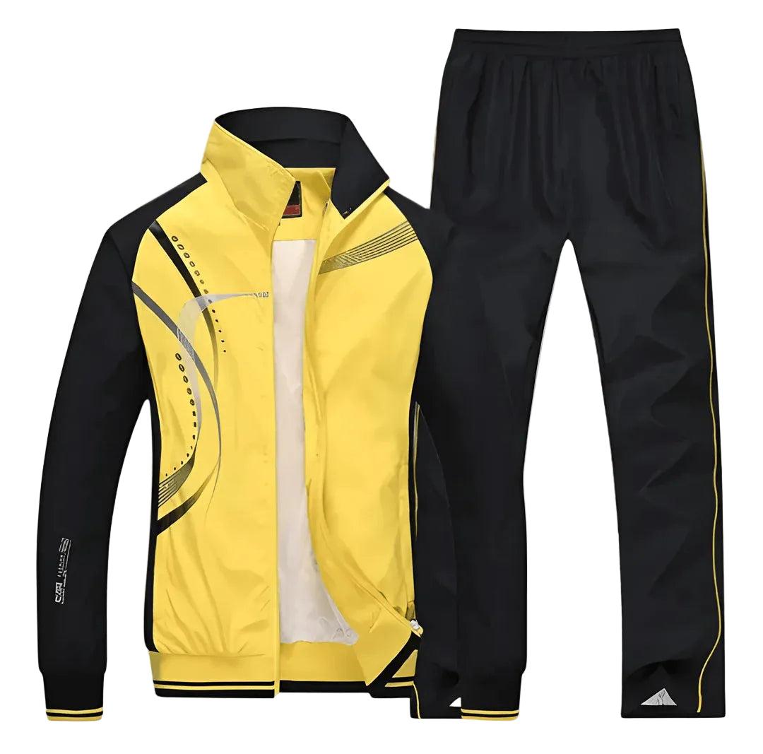 Men Suit Set | Zip Jacket and Straight-Leg Trouser Combo