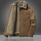 Men Jacket | Short Waist-Length Insulated Button Closure